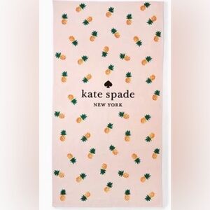 Kate Spade Large Pink Pineapple Summer Print Beach Lounge Towel  64" x 34"